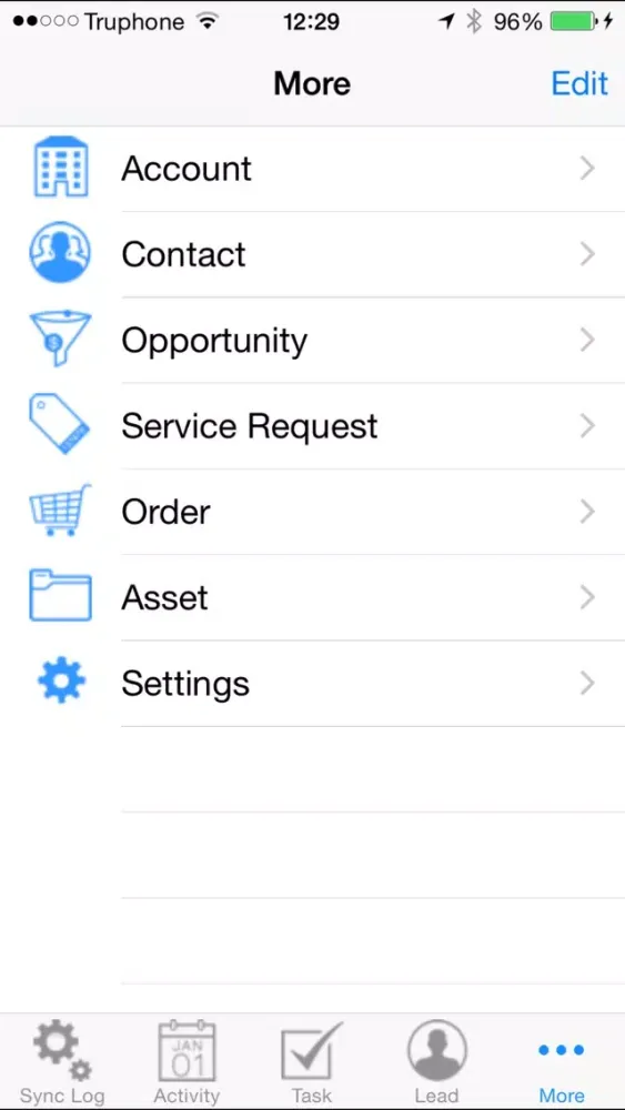 Скриншоты iEnterprise Mobile - Oracle CRM on Demand