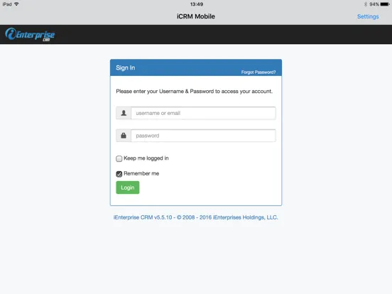 iCRM for iPad iPad  স্ক্রিনশট