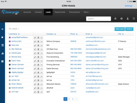 iCRM for iPad iPad  স্ক্রিনশট