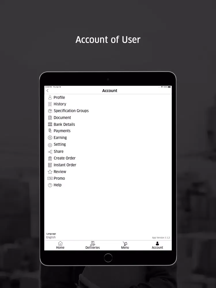 Tangkapan layar Ientrega Store iPad 