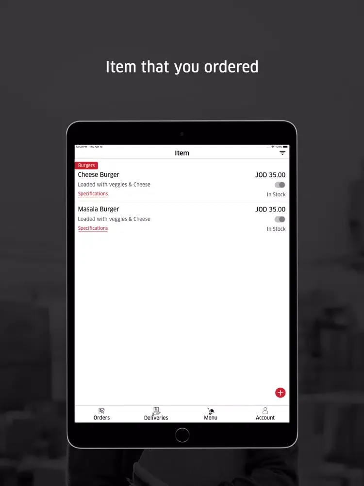 Tangkapan layar Ientrega Store iPad 