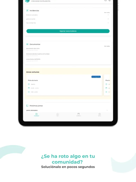 Capturas de tela do TucomunidApp iPad 