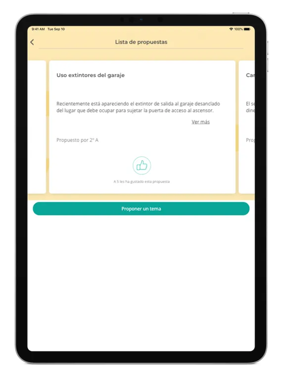 Capturas de tela do TucomunidApp iPad 