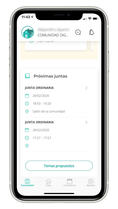 Capturas de tela do TucomunidApp