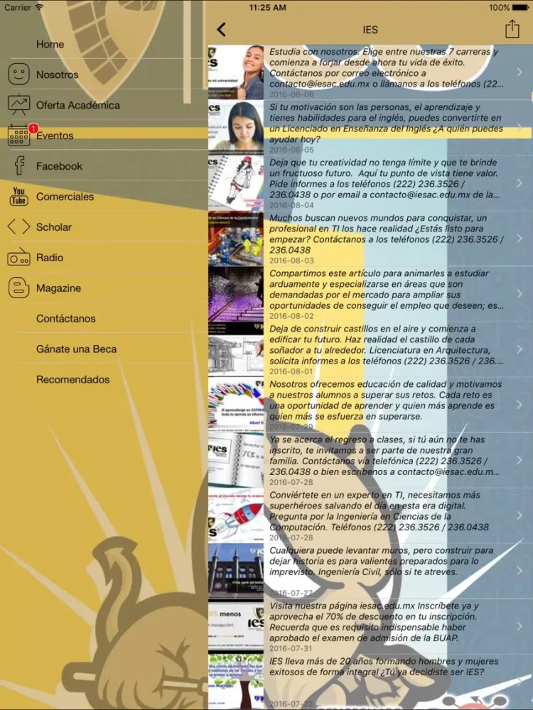 IES BUAP iPad  스크린샷