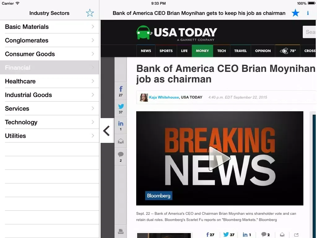تصاویر Industry News Aggregator iPad 