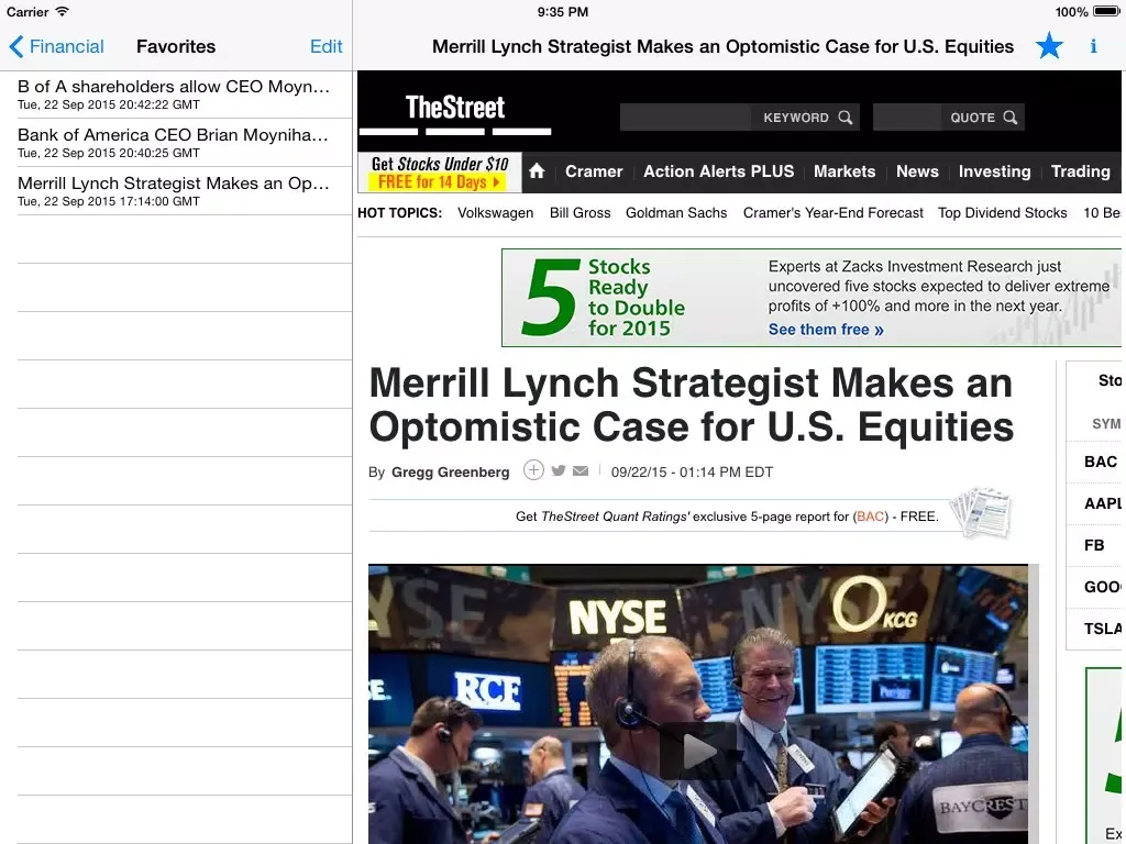 تصاویر Industry News Aggregator iPad 