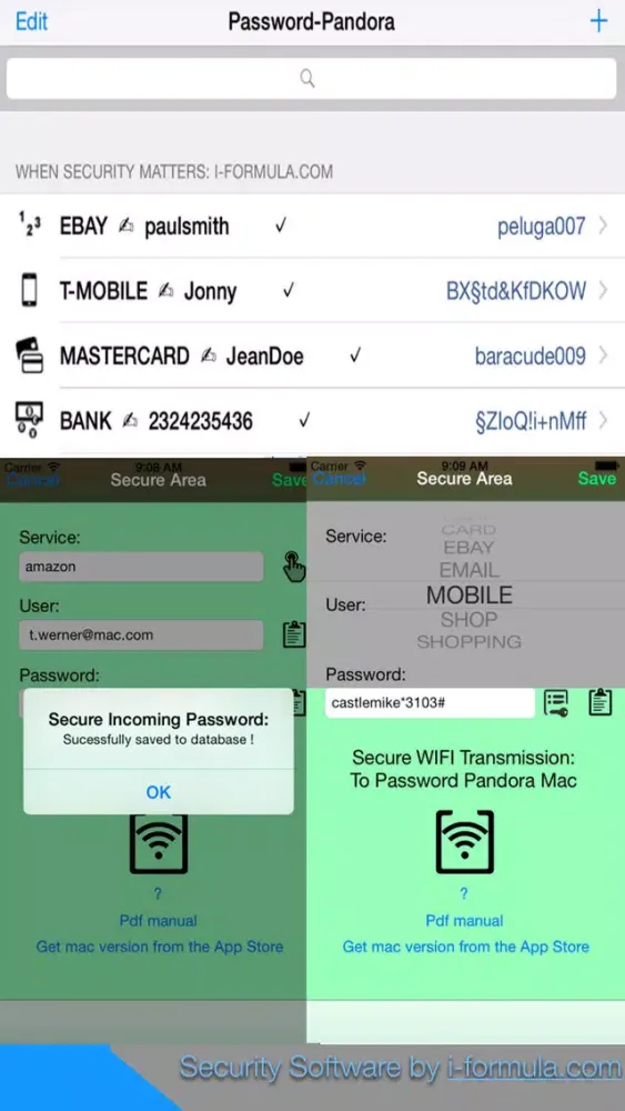 Password Pandora স্ক্রিনশট