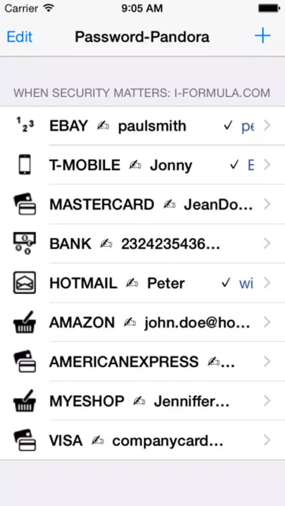 Password Pandora স্ক্রিনশট