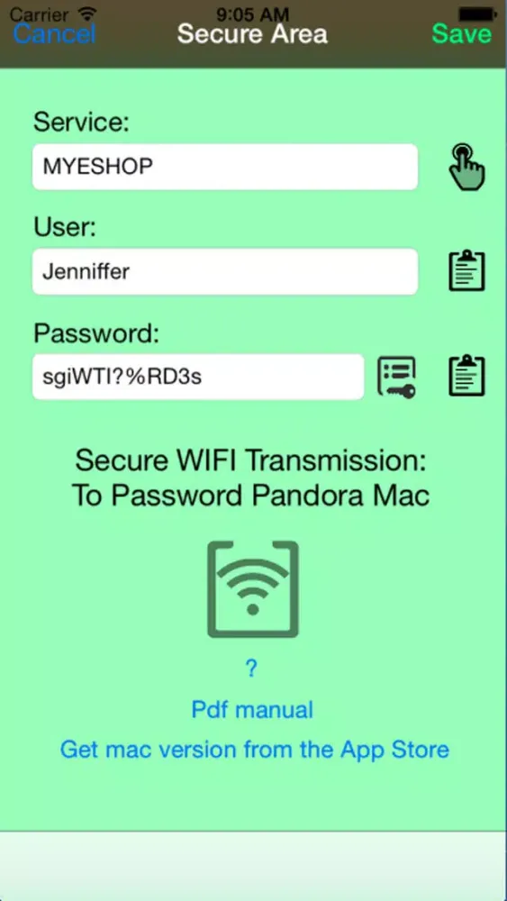 Password Pandora স্ক্রিনশট