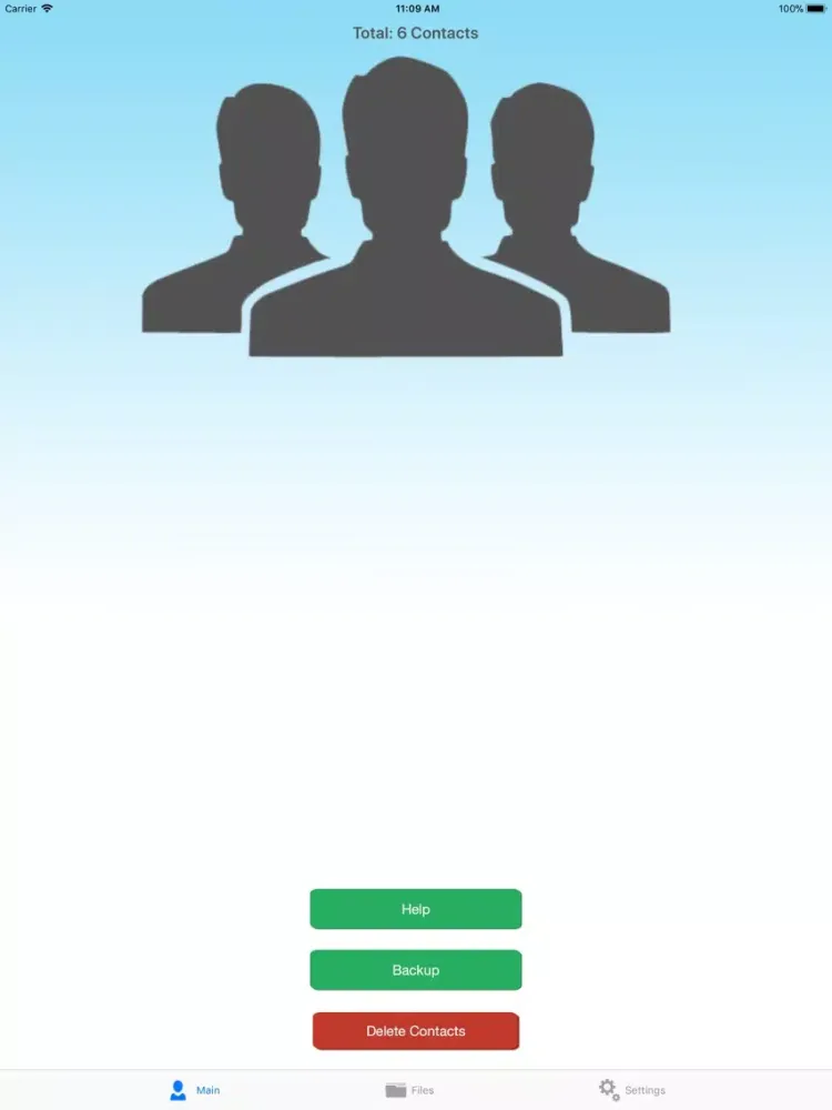 Captures d'écran de Backup All Contacts iPad 