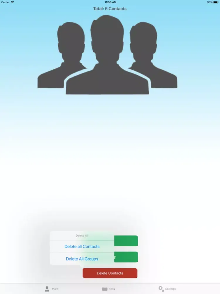 Captures d'écran de Backup All Contacts iPad 