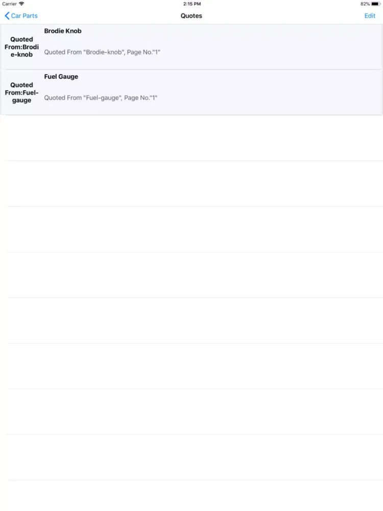 Car Parts iPad 应用截图