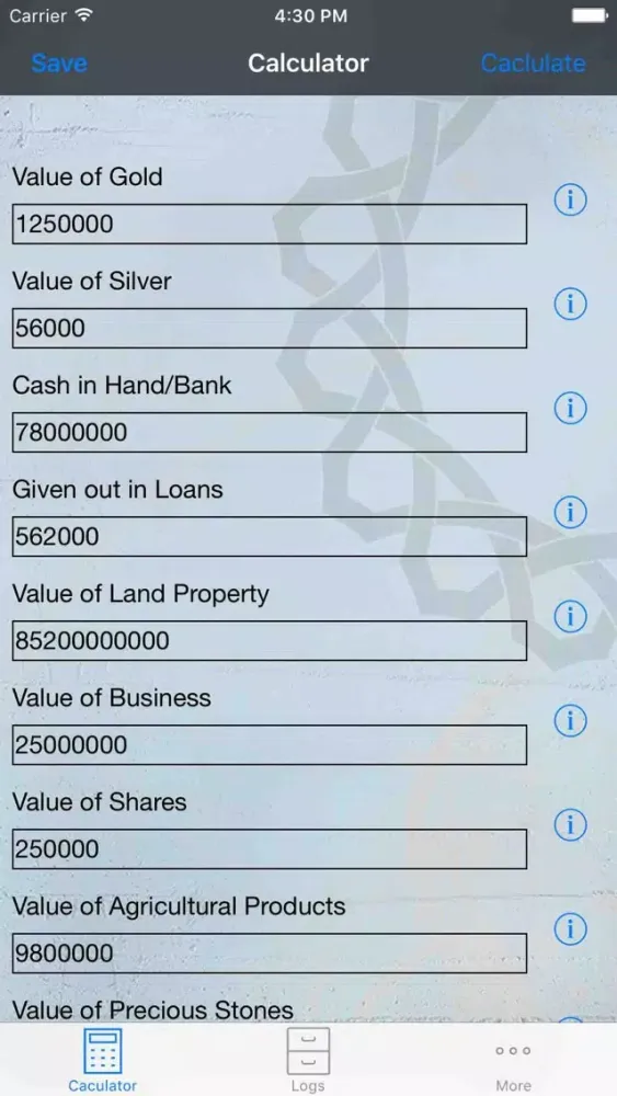 Capturas de pantalla de iZakat Calculator