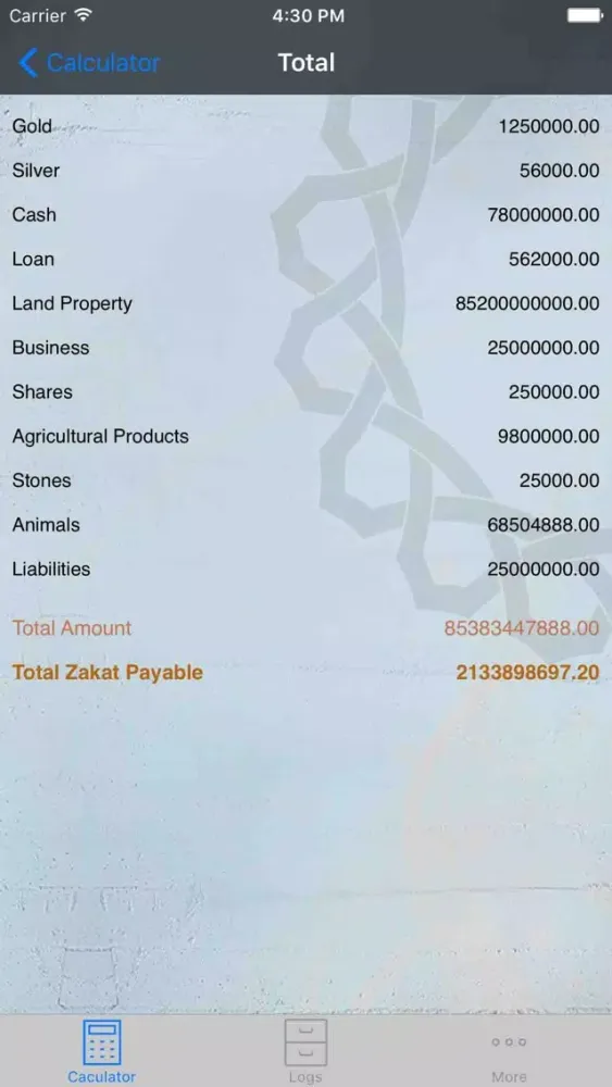 Capturas de pantalla de iZakat Calculator