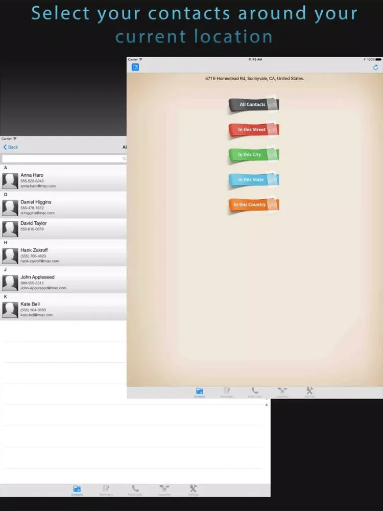 Captures d'écran de Smart Contacts Pro iPad 