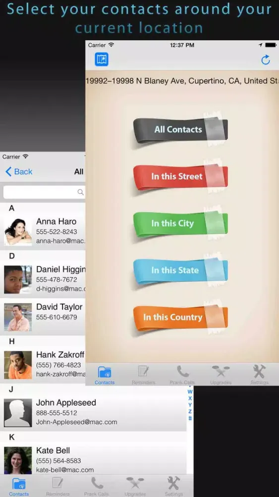 Captures d'écran de Smart Contacts Pro