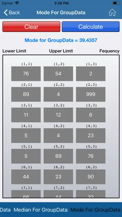 Zrzuty ekranu Statistical Calculator