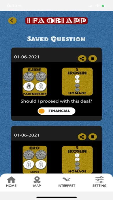 Screenshot di Ifa Obi App