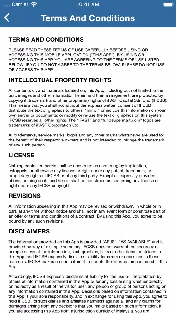 ภาพหน้าจอของ iFAST eKYC
