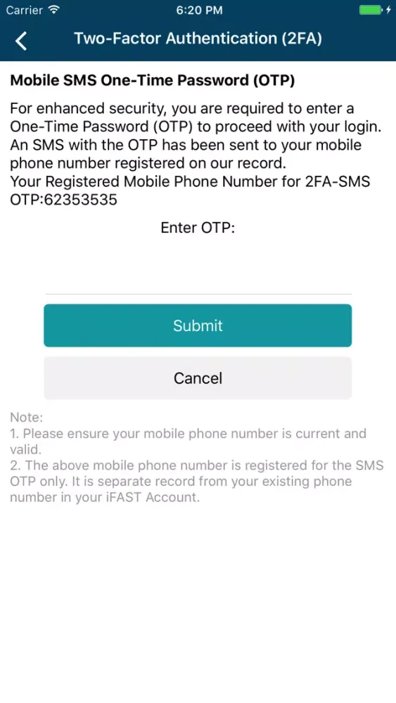 Ảnh chụp màn hình của iFAST HK - Client Mobile