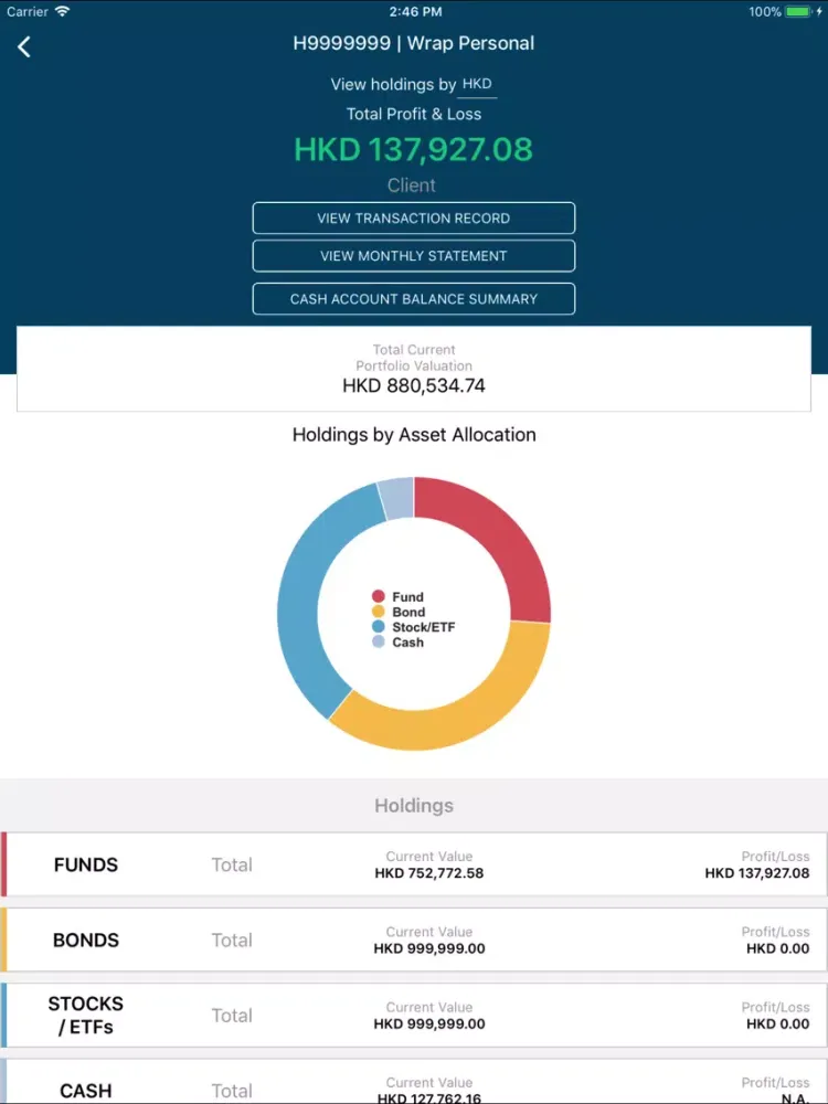 iFAST HK - Adviser Mobile iPad  Screenshots