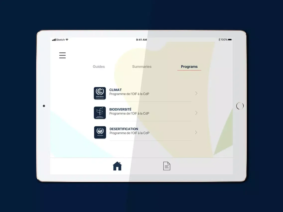 Captures d'écran de Negotiations Guides IFDD iPad 