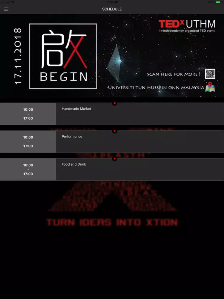 Capturas de pantalla de TEDx-UTHM iPad 