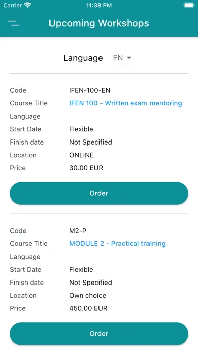 ภาพหน้าจอของ IFEN Learning Portal