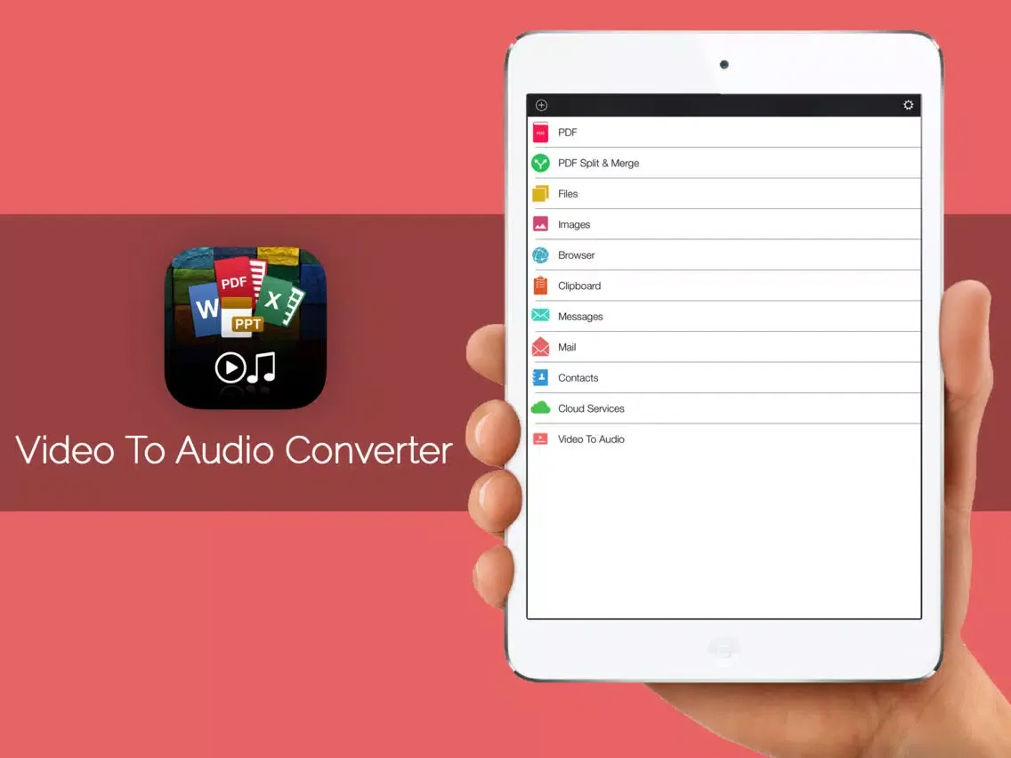 Files Converter : Video To Audio Converter, PDF Converter , Photo To PDF and Music Player iPad Screenshots