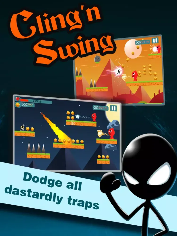 Capturas de tela do Cling'n Swing iPad 