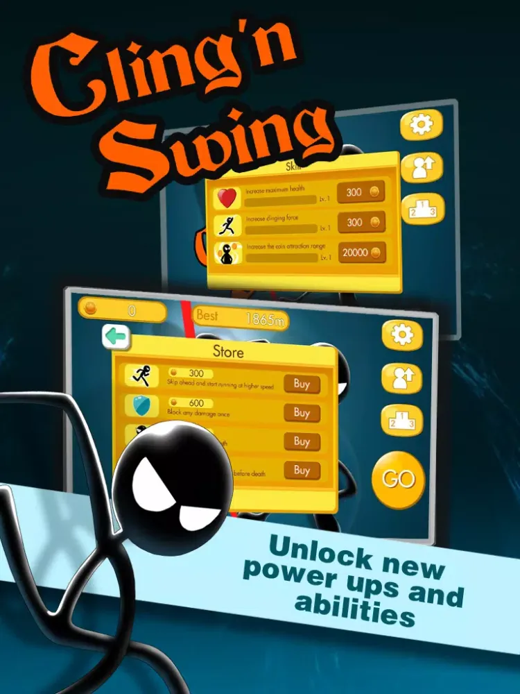 Capturas de tela do Cling'n Swing iPad 