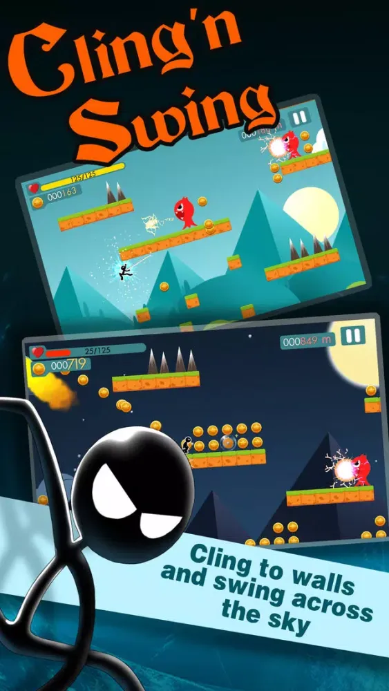 Capturas de tela do Cling'n Swing