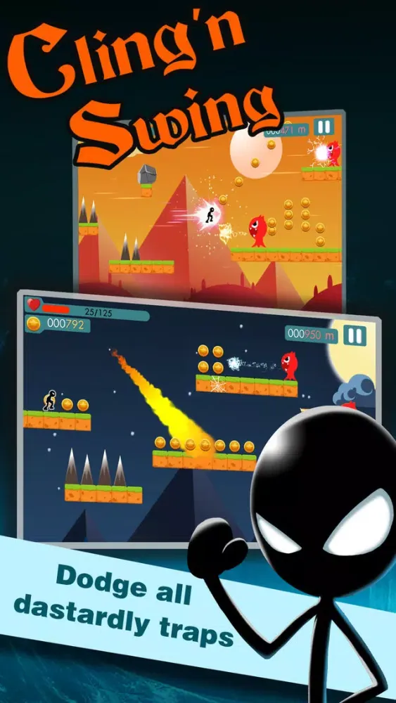 Capturas de tela do Cling'n Swing