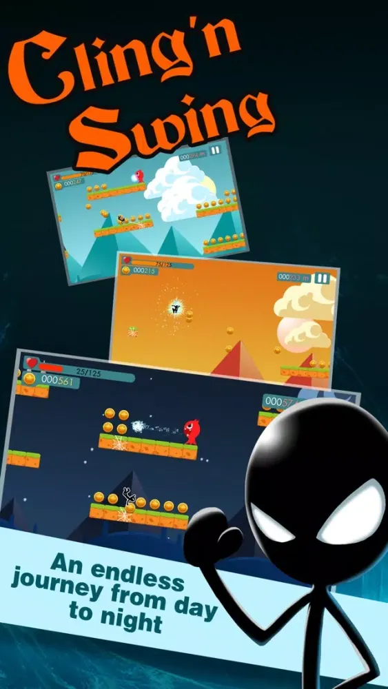 Capturas de tela do Cling'n Swing