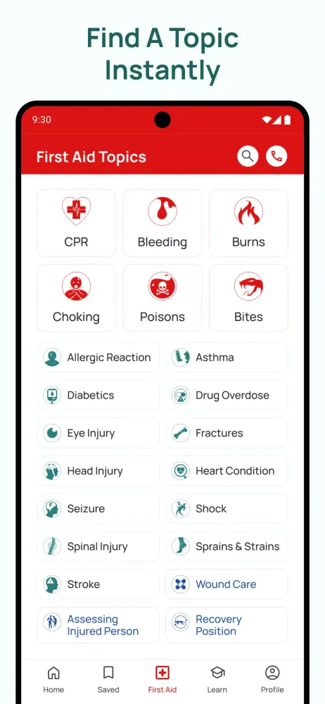 Tangkapan layar iFirstAid