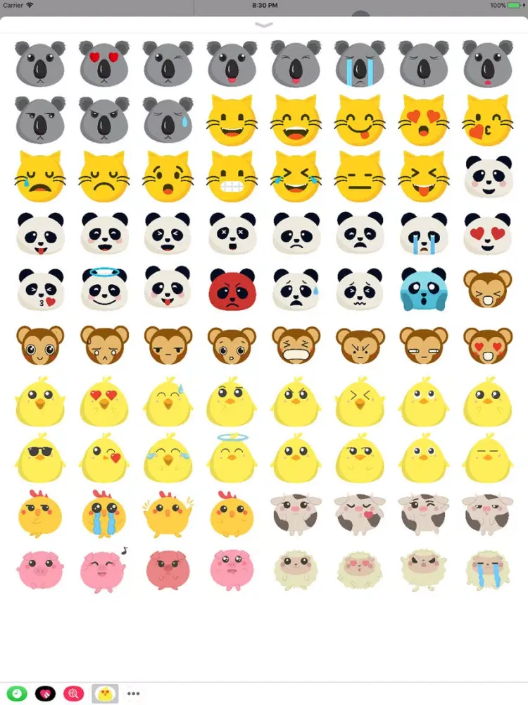 Cute Animal Stickers iMessage iPad  스크린샷