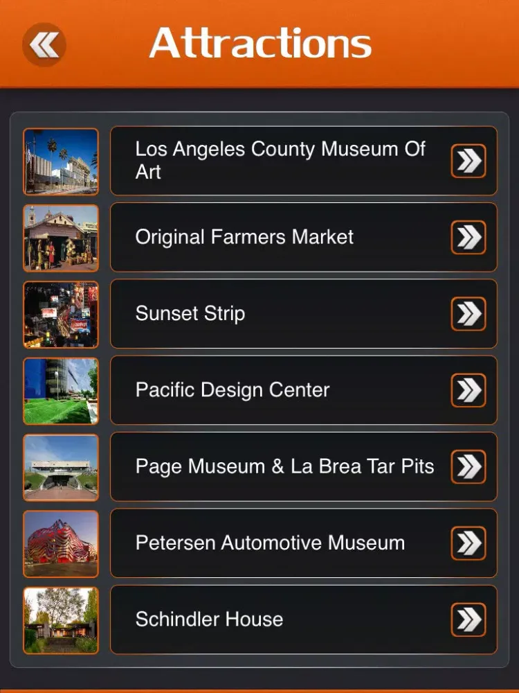 Zrzuty ekranu West Hollywood City Guide iPad 
