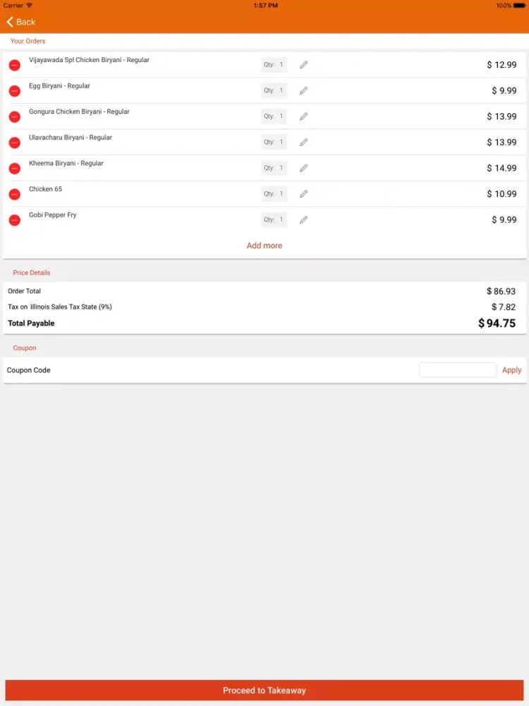 Tangkapan layar Hyderabad House Aurora iPad 