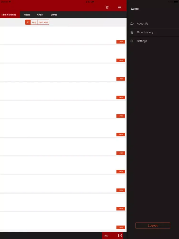 Capturas de tela do Tastes of Chennai iPad 