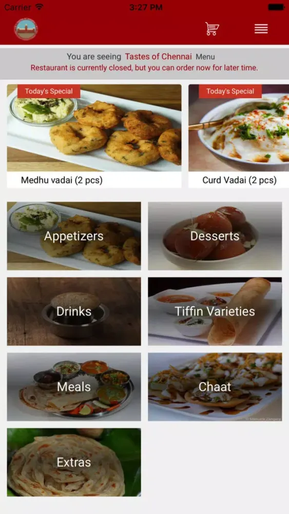 Capturas de tela do Tastes of Chennai