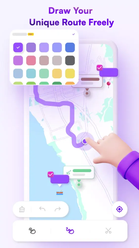 ภาพหน้าจอของ Exping: Trip Planner & Map
