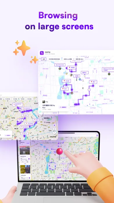 Capturas de tela do exping-Trip Planner,Travel Map