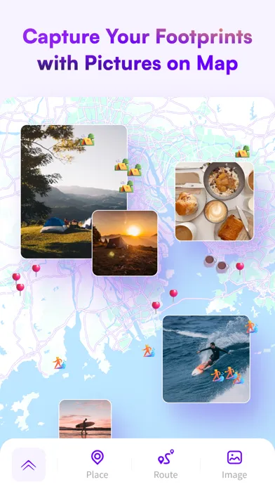 Capturas de tela do exping-Trip Planner,Travel Map