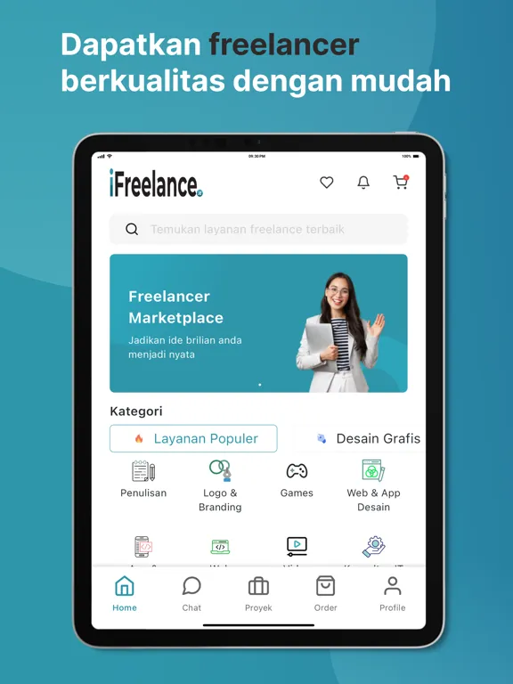 IFreelance Freelancer Service iPad  Ekran Görüntüleri
