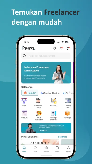 IFreelance Freelancer Service Ekran Görüntüleri