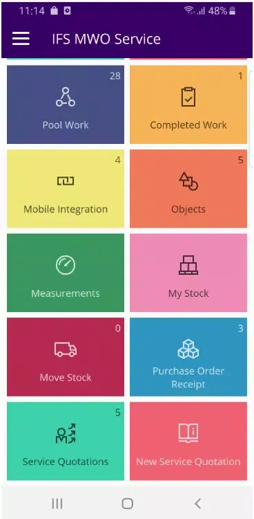 IFS MWO Maintenance Screenshots