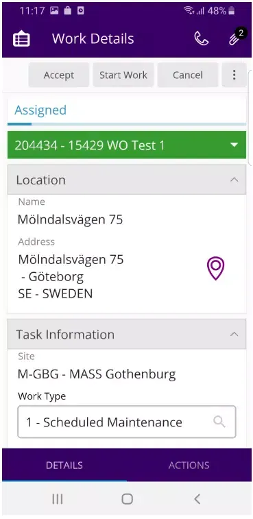 IFS MWO Maintenance Screenshots
