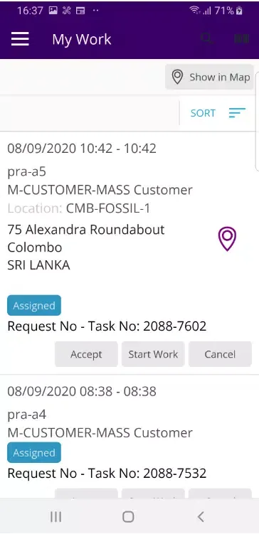 IFS MWO Service স্ক্রিনশট