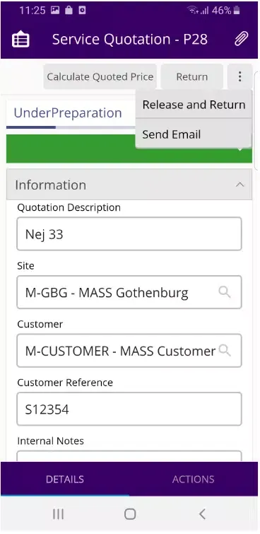 IFS MWO Service স্ক্রিনশট